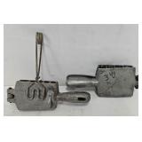 C. Palmer Mfg #105 & 106 Lead Sinker Molds