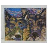 Dog painting, in style of Georges Rodrigue