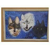 German Shepard, pastel portrait