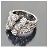 Judith Ripka Sterling Silver & CZ Ring