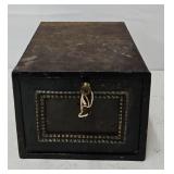 Antique Cast Iron Strongbox Safe w/Key