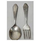 Sterling Silver Babies Fork & Spoon (28.0 gr)