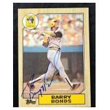 1987T Barry Bonds Autographed Baseball R/C