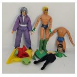 (3) 1970ï¿½s Mego Action Figures