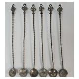 (6) .800 Turkish Silver  11 1/2" Spoons (360 gtw)