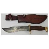 Pioneer Damascus Steel 13" Fixed Blade Knife