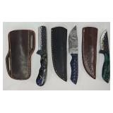 (3) Fixed Blade Hunting Knives
