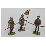 (3) Vintage Die Cast Medieval Figures
