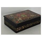 Russian Vladimir Mstera Black Lacquer Dresser Box