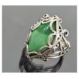 Carolyn Pollack Navajo Sterling Silver & Jade Ring