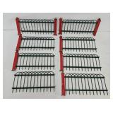 (8 Pcs) Antique Metal Putz/Train Layout Fencing