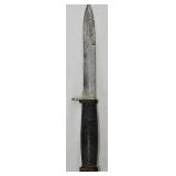 WWII Stacked Leather Handle Combat Knife