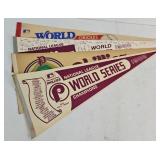 (4) 1983 Phillies World Series Felt Pennants