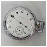 Art Deco Elgin 15J Open Face Pocket Watch