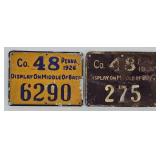 1926 & 1931 Pennsylvania Hunting Licenses: