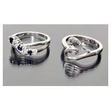 (2) Sterling Silver & Gemstone Rings