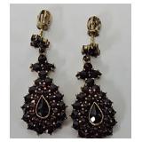 Victorian 14KT Gold & Garnet Earrings