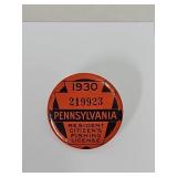 1930 Pennsylvania Resident Fishing License