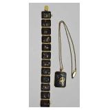 Amita Japanese Damascene Necklace & Bracelet