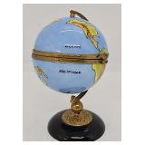 Lemoges Porcelain "World Globe" Hinged Box