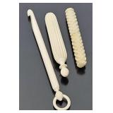 Antique Hand Carved Ivory Sewing Notions