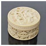 Antique Hand Carved Ivory Thread Case