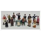 (14) 54mm Putz Die Cast Civilian Figures