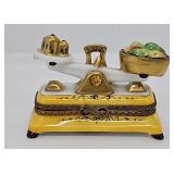 Lemoges Porcelain "Fruit Scale" Hinged Box