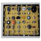 56 Designer Rings Including Sterling