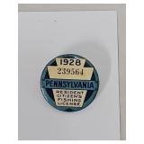 1928 Pennsylvania Resident Fishing License