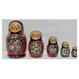 (5 Pc) 7" Russian Matryoska Babushka Nesting Doll