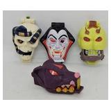 (4) 1993 Mighty Max Shrunken Heads