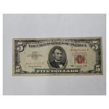 Series of 1963 Red Seal $5.00 US Note