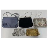 (5) Vintage Evening Bags Incl. Whiting-Davis