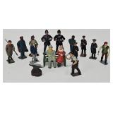 (13) 54mm Putz Die Cast & Iron Civilian Figures