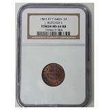 1863 Civil War Token, NGC Graded MS64