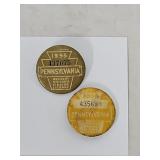 1955 & 1956 Pennsylvania Resident Fishing Licenses