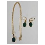 Vintage Scarab Bracelet & Earrings