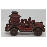 Old cast Iron Fire Truck Pumper, 3.5" Long