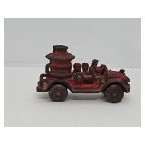 Old cast Iron Fire Truck Pumper, 3.5" Long