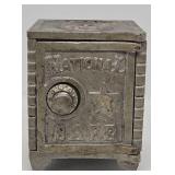 Antique Cast Iron National Safe Coin Still Bank