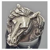 Articulated Sterling Silver Horse Ring (size 6)