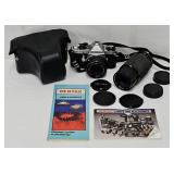 Pentax Me Super 35mm Camera w/Lenses