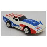 AFX Tomy Red White & Blue Corvette HO Slot Car