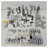 Lot Asst Unfinished Lead Figures & Accessories