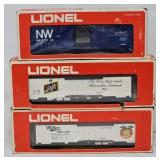 Train - (3) Lionel O-Gauge Freight Cars (MIB)