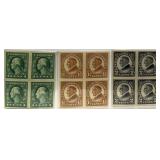 Stamp - (3) US MTH Imperf Blocks of 4