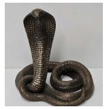 13"H King Cobra Bronzed Resin Sculpture