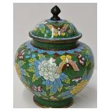 1800ï¿½s Chinese Cloisonne Enamel & Brass Ginger Jar