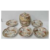 Late 1800ï¿½s Japanese Satsuma Lidded Tea Caddy